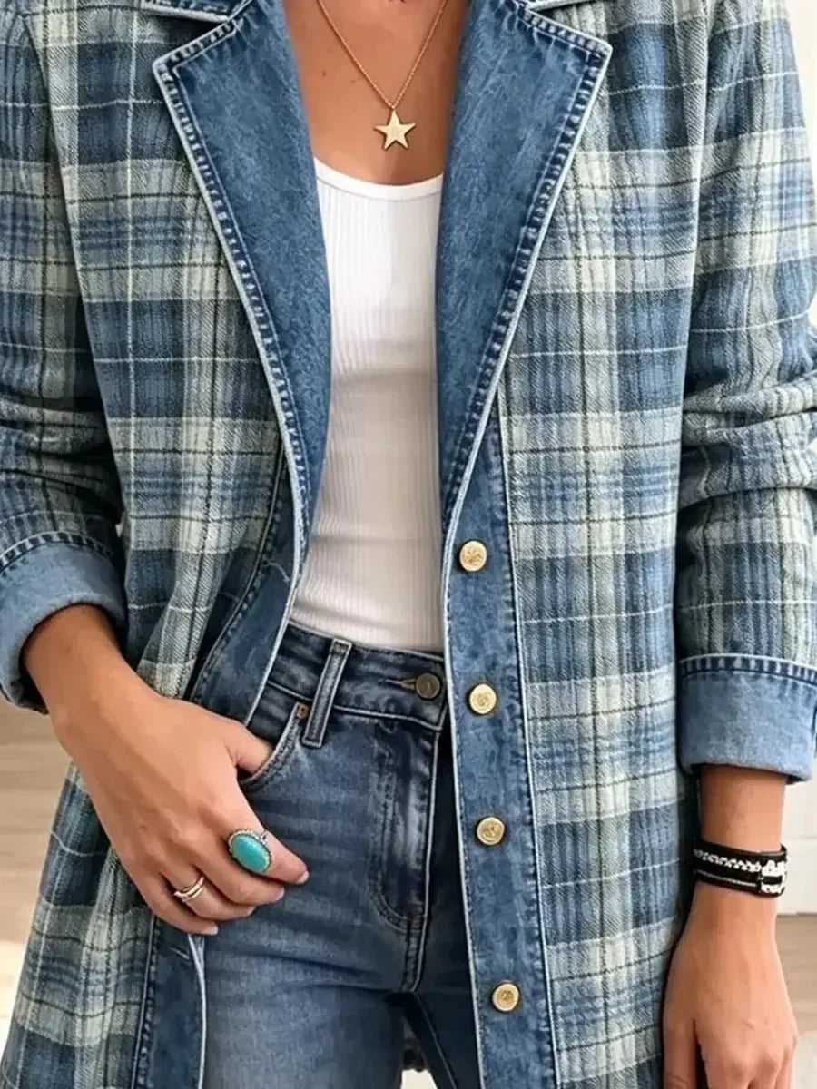 Teresa | Chaqueta vaquera con estampado artístico