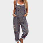 Tomasa | Peto gris azulado con flores dispersas