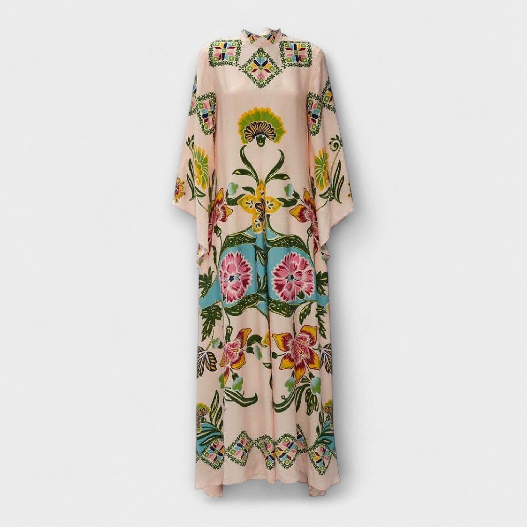 Trinidad | Vestido largo elegante con estampado floral y corte fluido