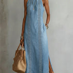 Úrsula | Vestido de denim con encaje retro
