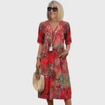 Úrsula Esperanza | Vestido midi vibrante