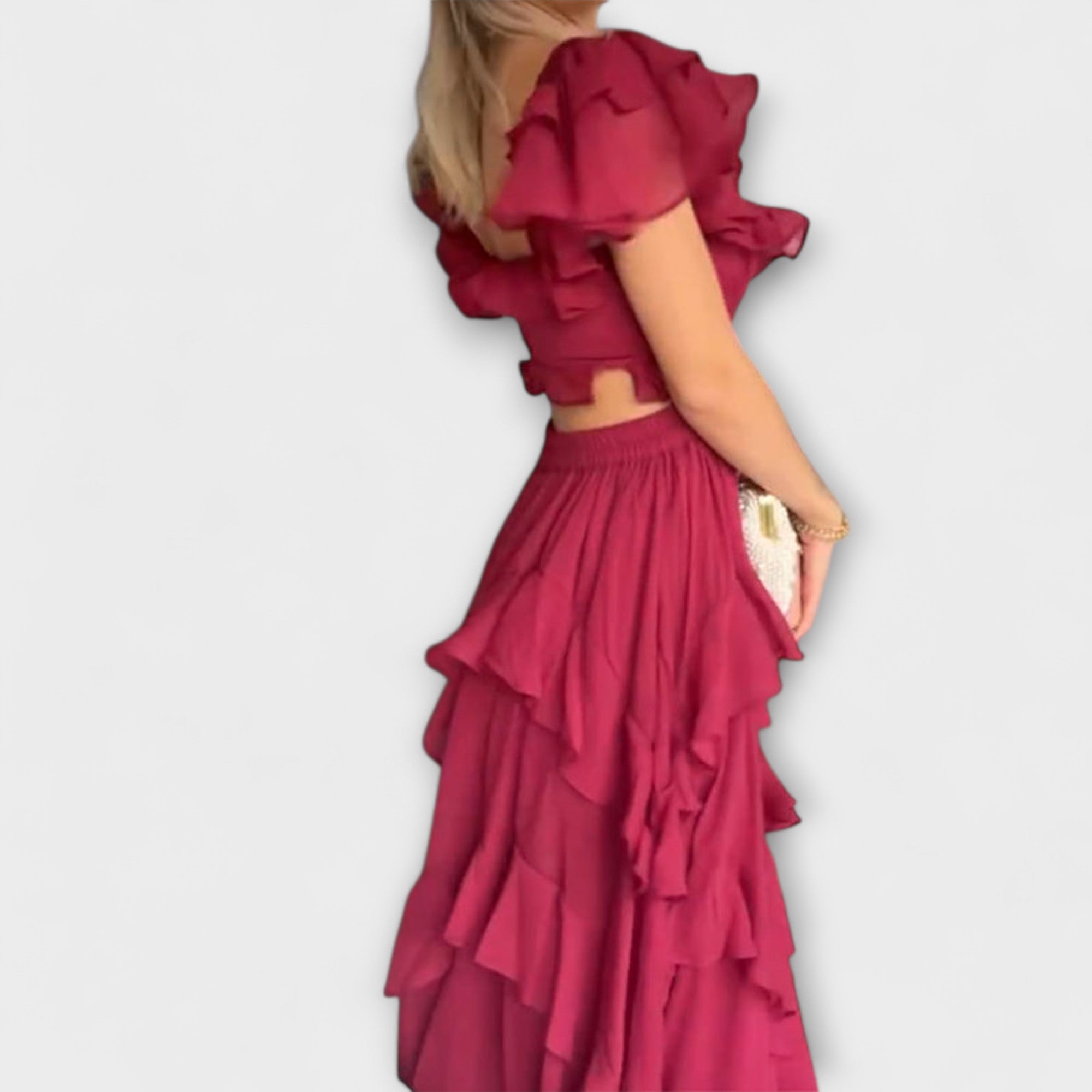 Úrsula | Vestido con detalles de volantes