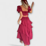 Úrsula | Vestido con detalles de volantes