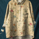 Uxía | Blusa informal de mujer vintage con estampado floral