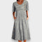 Valvanera | Vestido midi de rayas con botones y bolsillos