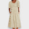 Valvanera | Vestido midi de rayas con botones y bolsillos