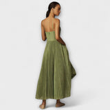 Verónica | Vestido midi de tul con cuerpo bustier