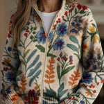 Xiana | Cárdigan con estampado floral botánico