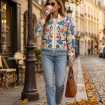 Xiana | Cárdigan con estampado floral botánico