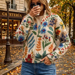 Xiana | Cárdigan con estampado floral botánico