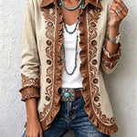 Yanira | Chaqueta bordada bohemia vintage con volantes
