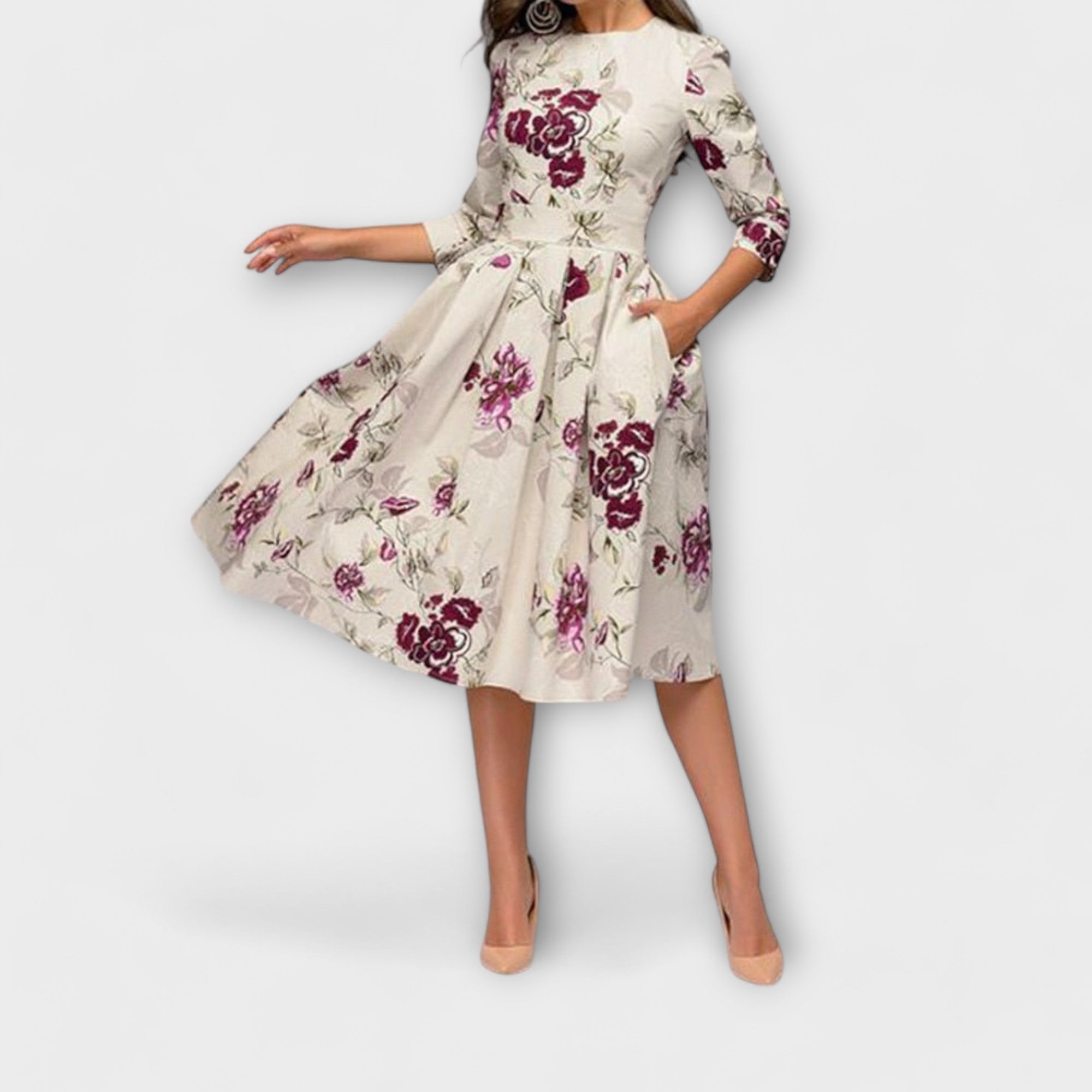 Yanira | Vestido elegante a la rodilla
