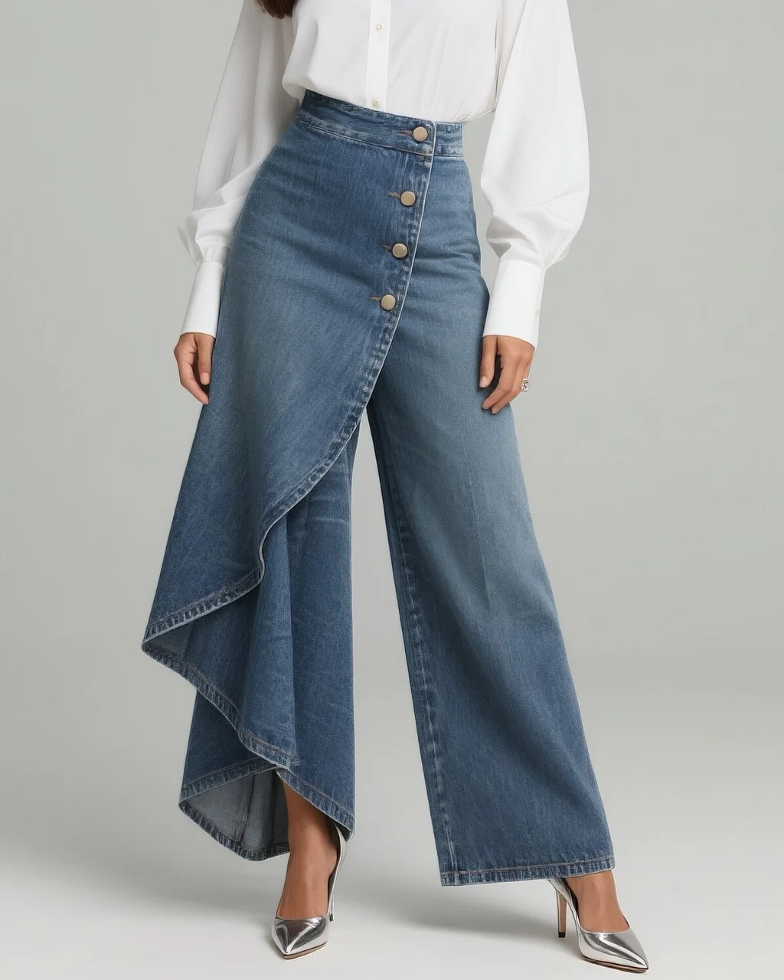 Yolanda | Pantalón vaquero cruzado