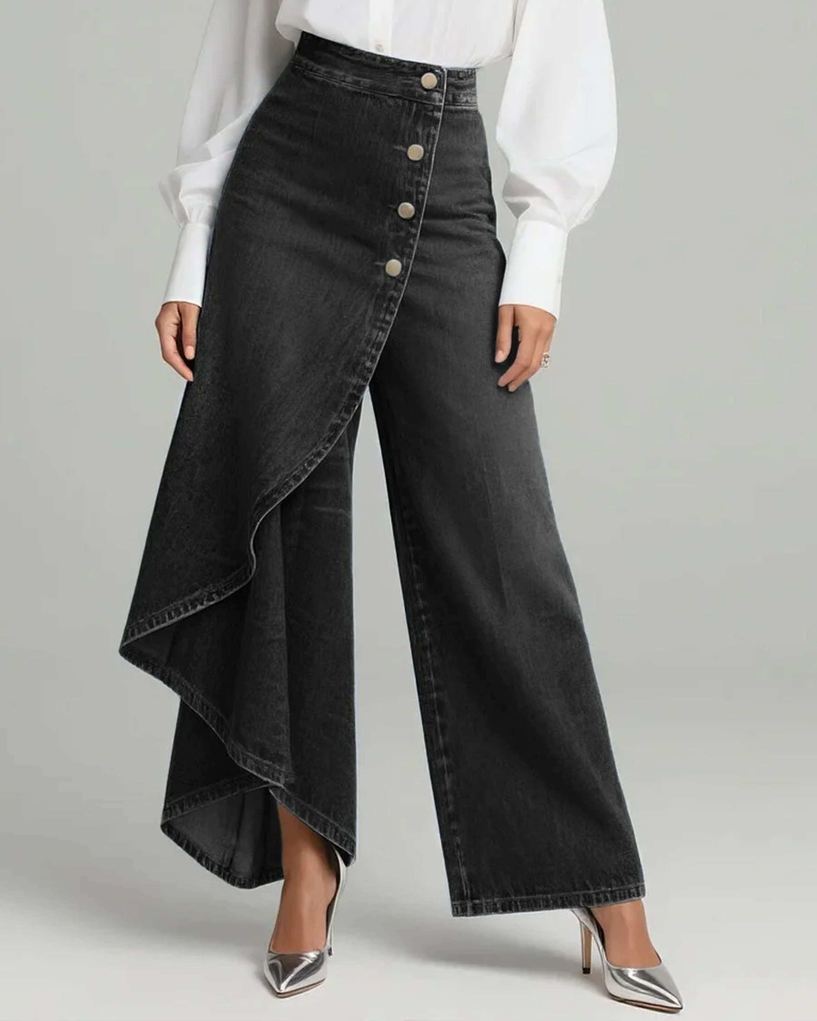 Yolanda | Pantalón vaquero cruzado
