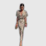 Zaida Reyes | Vestido midi cobrizo