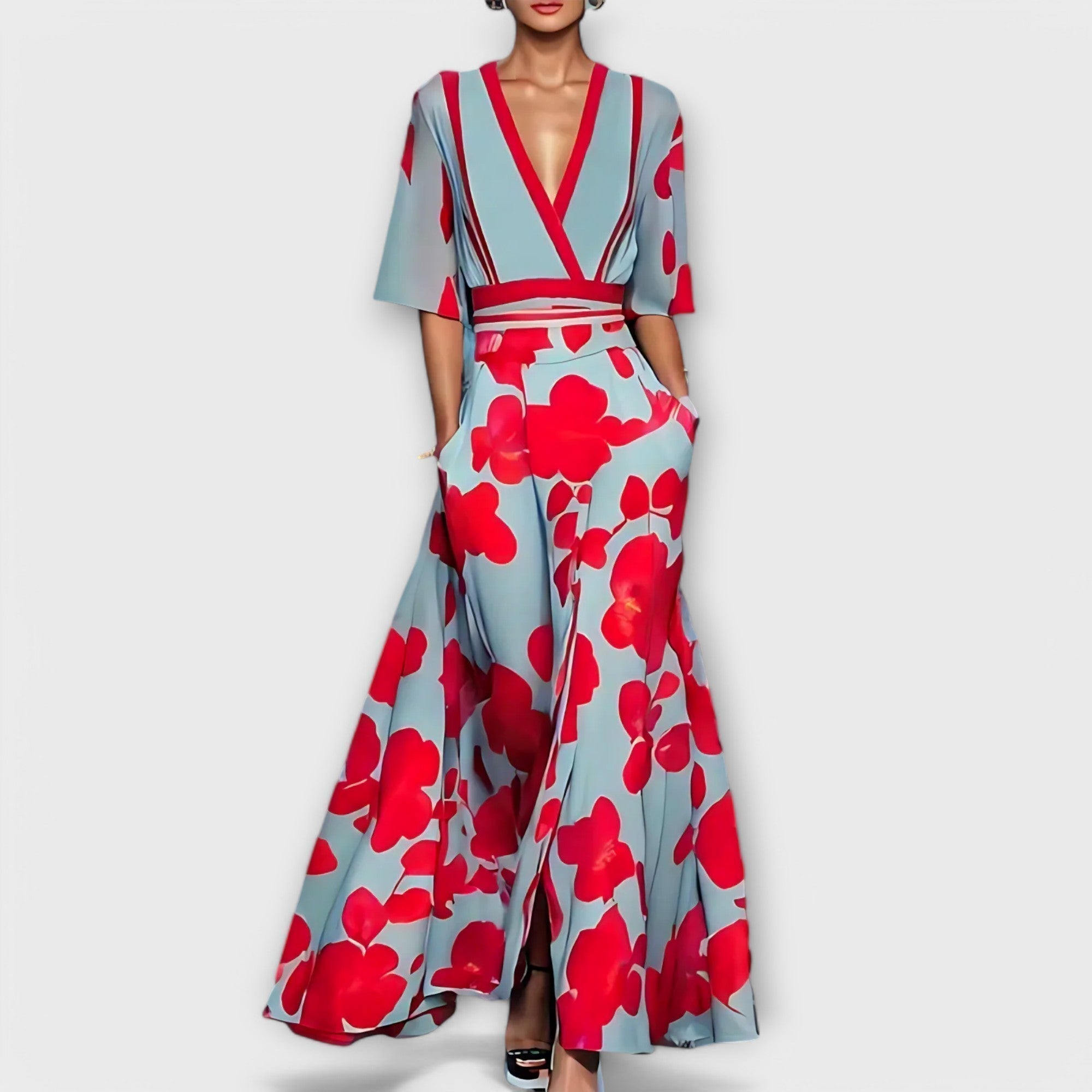 Zulema | Un vestido de flores entallado y elegante
