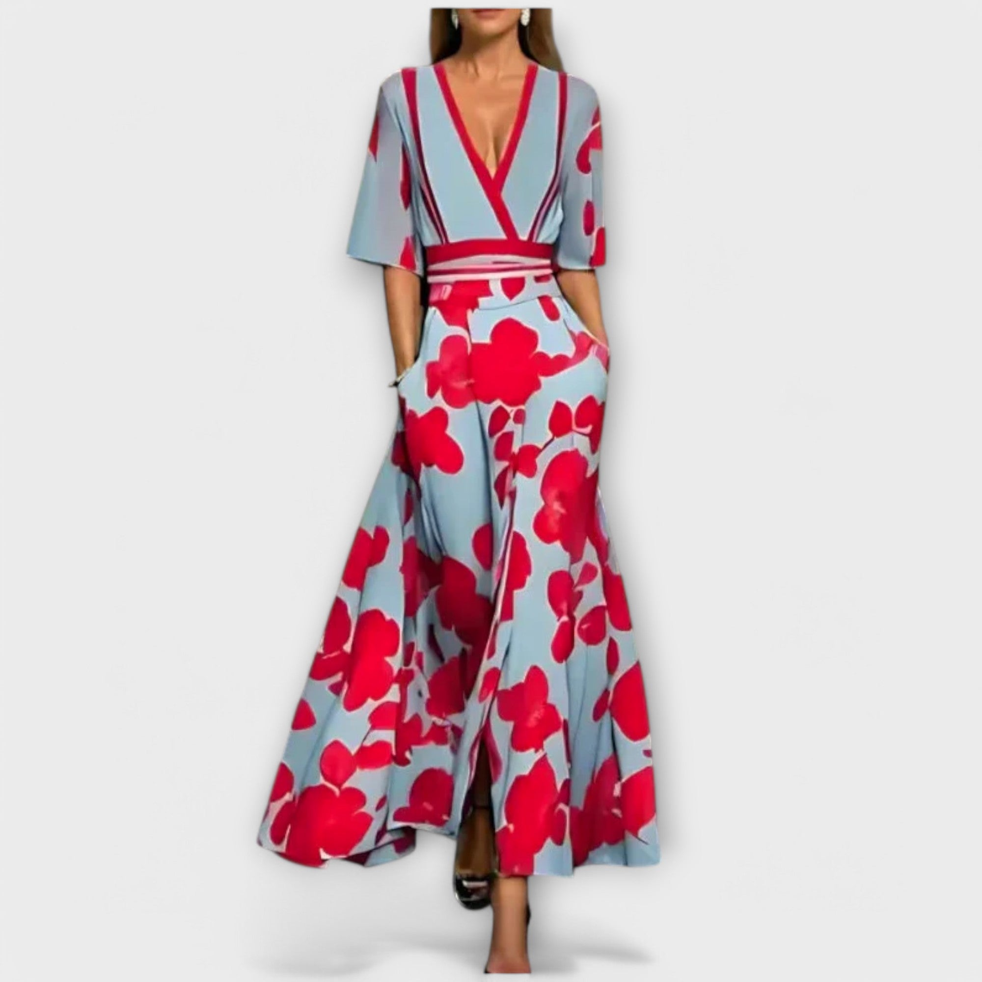 Zulema | Un vestido de flores entallado y elegante